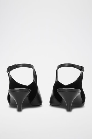 Décolleté in pelle - Nero