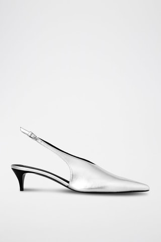 Décolleté in pelle - Argentato