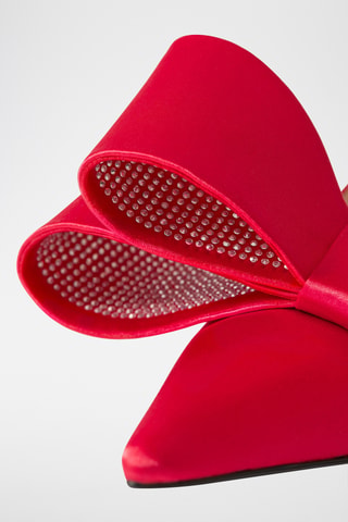 Décolleté in pelle - Rosso