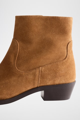 Stivaletti in pelle scamosciata - Beige