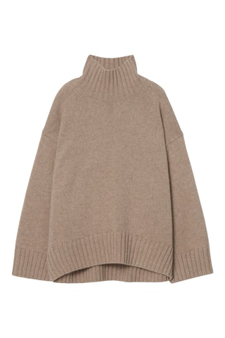 Maglia relaxed in cashmere - Beige