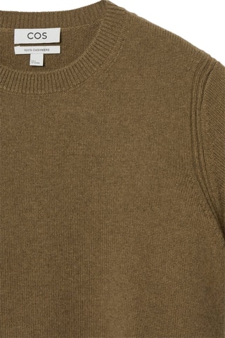 Maglia regular in cashmere - Kaki