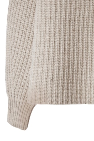 Maglia relaxed in lana merino e cashmere - Beige