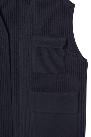 Gilet relaxed in lana merino - Navy