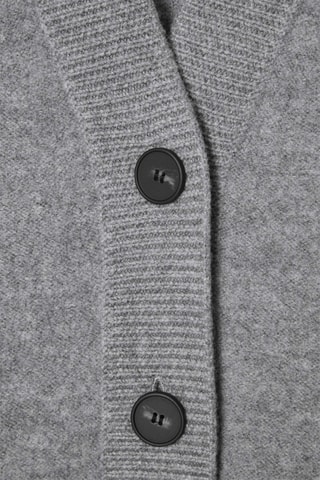 Cardigan oversize in lana merino - Grigio