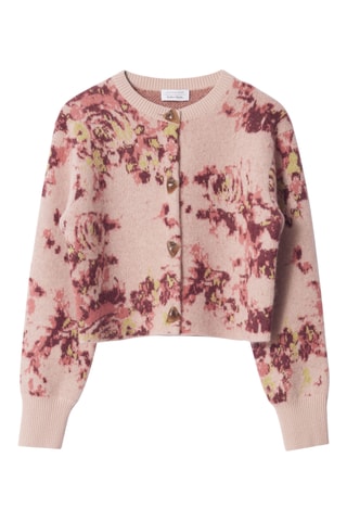 Cardigan in lana e mohair - Rosa