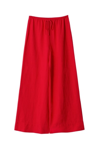 Pantaloni in lino - Rosso