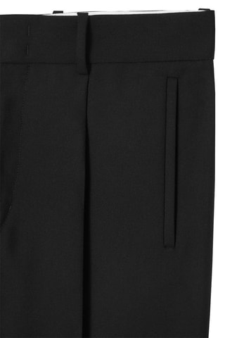 Pantaloni wide legs in lana - Nero