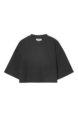 T-shirt relaxed in cotone bio - Nero