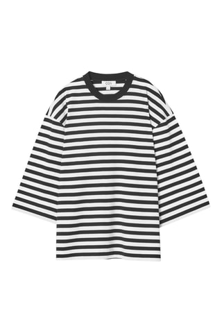 T-shirt relaxed in cotone bio - Nero