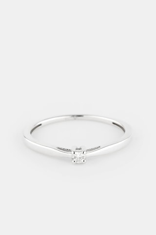 Solitaire - Or blanc et diamant
