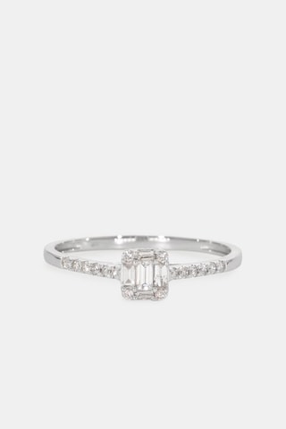 Bague - Or blanc 18 carats et diamants