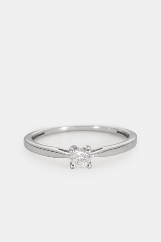 Bague - Or blanc 18 carats et diamant