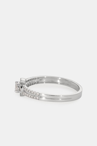 Bague - Or blanc 18 carats et diamants
