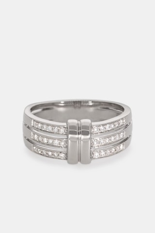Bague - Or blanc 18 carats et diamants