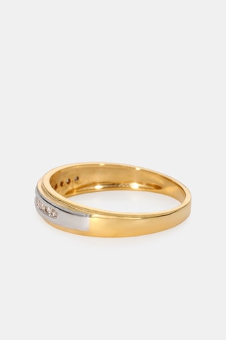 Bague - Or jaune 18 carats et diamants
