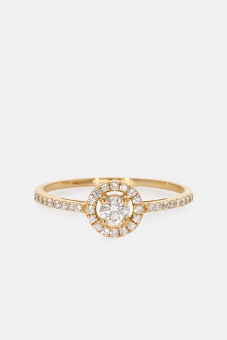 Bague - Or jaune 18 carats et diamants