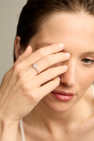 Bague - Or blanc 18 carats et diamants