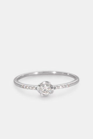 Bague - Or blanc 18 carats et diamants