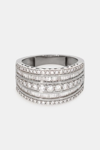 Bague - Or blanc 18 carats et diamants
