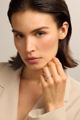 Bague - Or blanc 18 carats et diamants