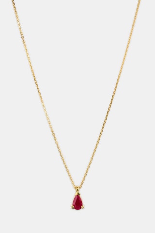 Collier - Or jaune 18 carats et rubis