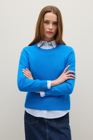 Camisola em lã - Azul