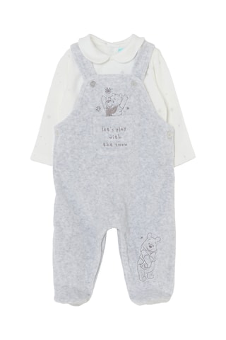 Jardineiras e sweat Winnie the Pooh Disney - Branco