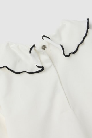 Blusa e saia - Branco e preto - Branco, preto e rosa