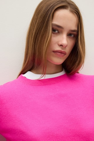 Camisola em lã - Rosa