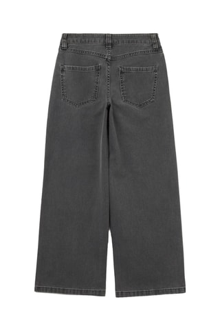 Calças de ganga wide legs - Cinzento-escuro