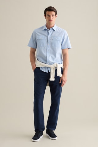 Camisa em linho - Azul