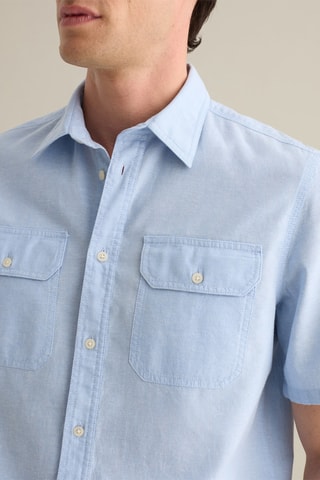 Camisa em linho - Azul