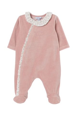 Babygro em veludo - Rosa