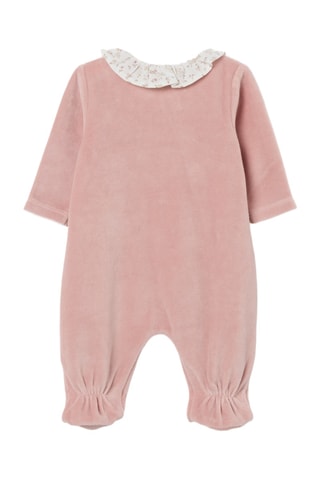 Babygro em veludo - Rosa