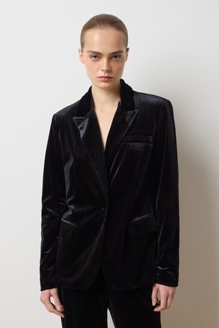 Blazer de veludo - Preto