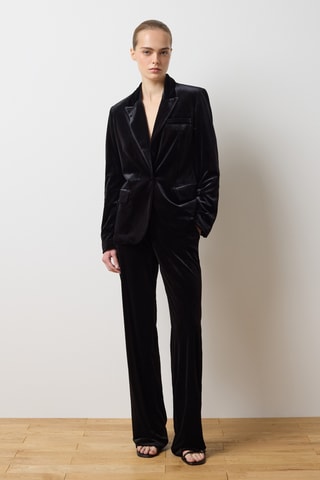Blazer de veludo - Preto