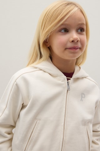 Camisola com capuz - Bege