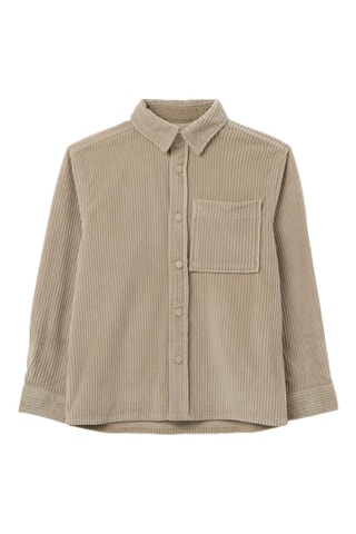 Camisa em veludo - Bege