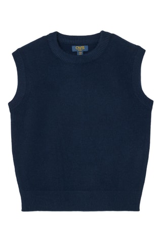 Camisola sem mangas - Azul-escuro