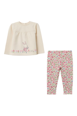 Top e leggings - Bege
