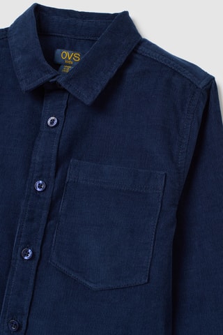 Camisa em veludo - Azul