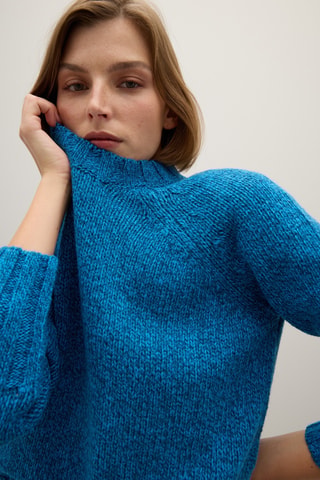 Camisola em lã - Azul