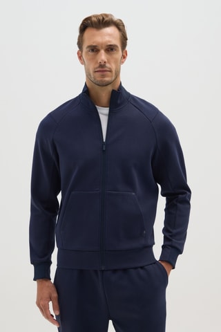 Sweat com zip - Azul-escuro