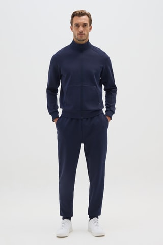 Sweat com zip - Azul-escuro