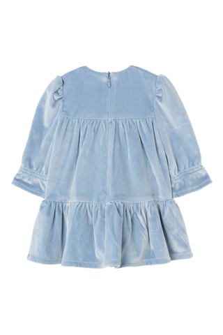 Vestido em veludo - Azul