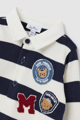 Polo - Azul-marinho e branco