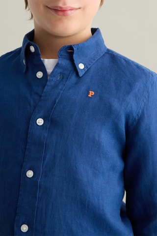 Camisa em linho - Azul