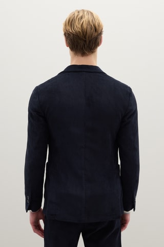 Blazer de veludo - Azul-marinho