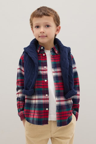 Camisa - Azul e vermelho